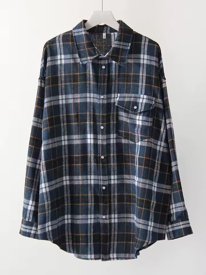 Leandra - Vintage Check Oversized Shirt