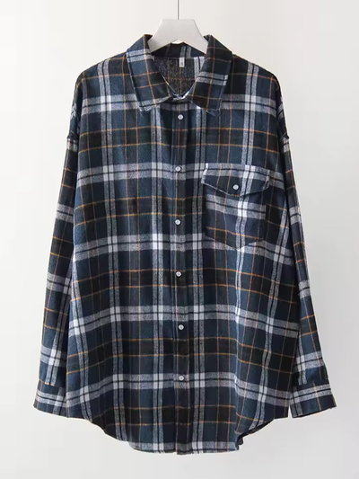 Leandra - Vintage Check Oversized Shirt