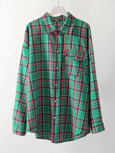 Leandra - Vintage Check Oversized Shirt