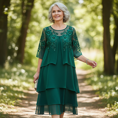 Bernice - Elegant Three-Layer Dress