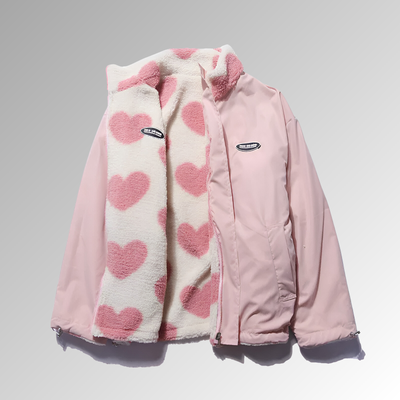 Anastasie - Trendy Heart Pattern Coat