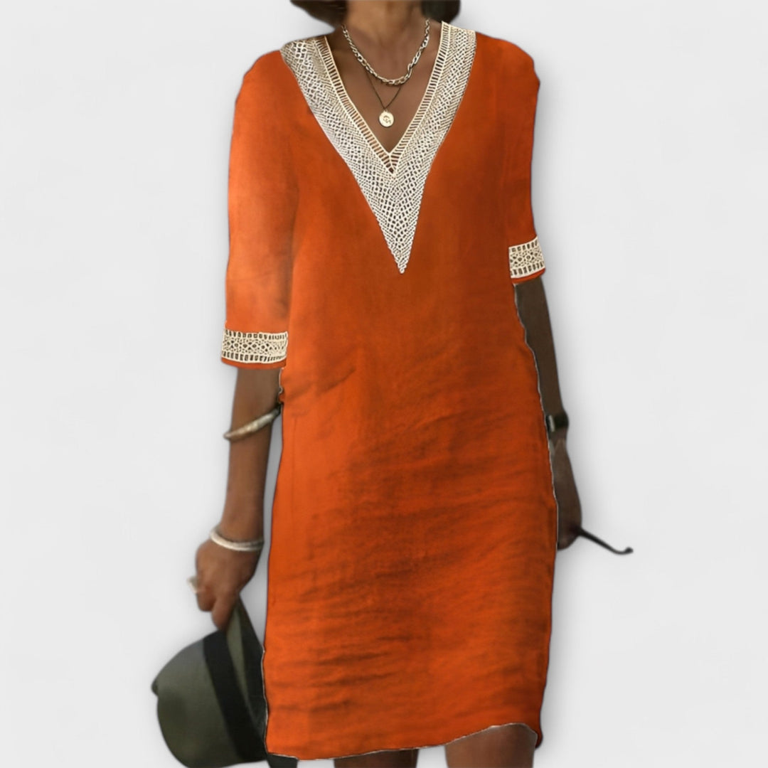Emelia - Relaxed Cotton-Linen Dress