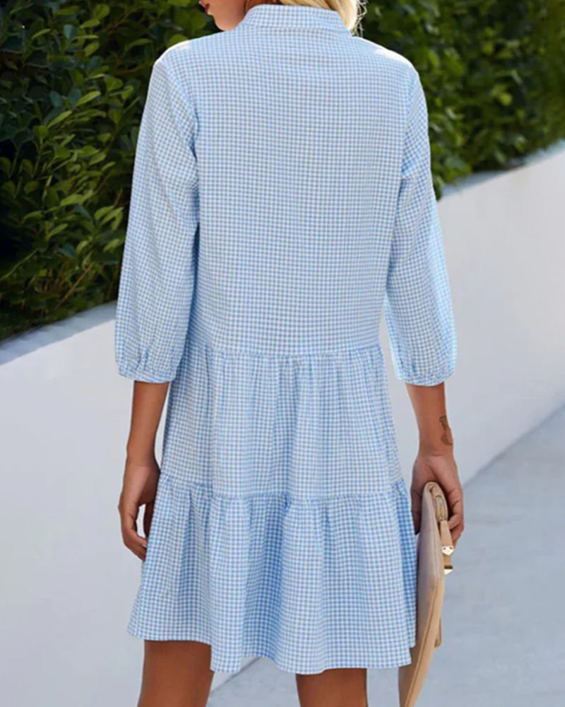 Édith - Flattering Checkered Summer Dress