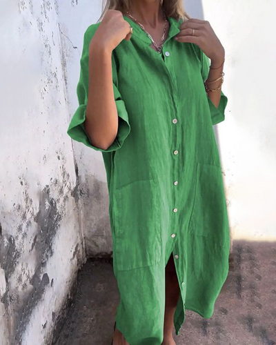 Melanie - Breezy Bohemian Shirt Dress