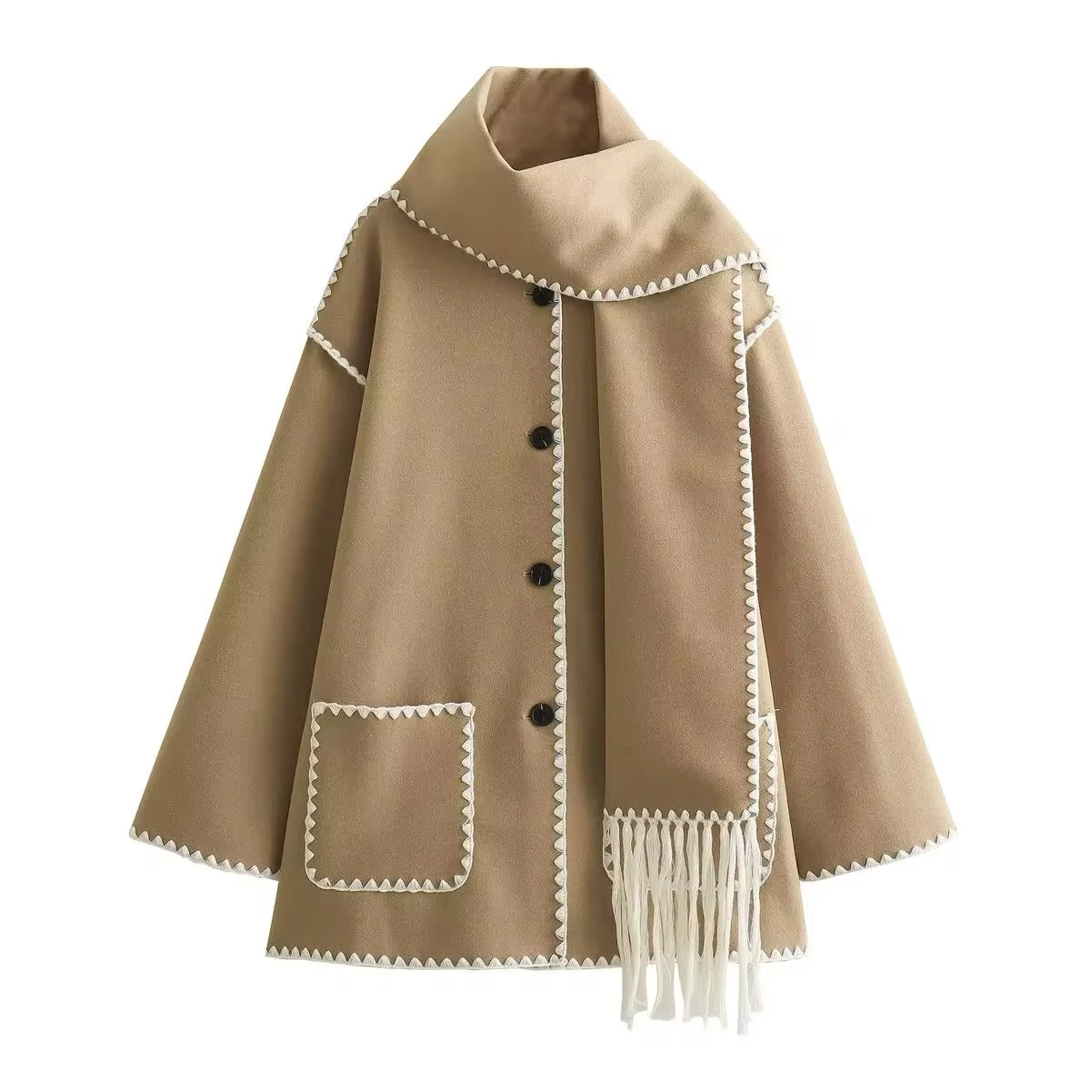 Antoinette - Chic Tweed Wool Coat