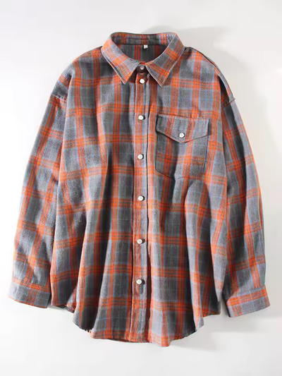 Leandra - Vintage Check Oversized Shirt