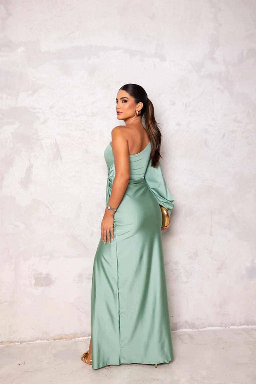 Celena - Luxurious Satin Evening Dress