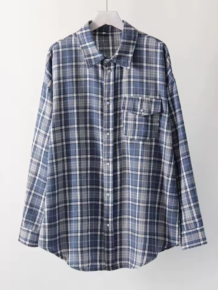 Leandra - Vintage Check Oversized Shirt