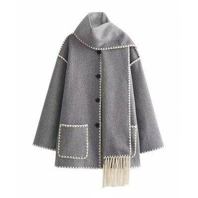 Antoinette - Chic Tweed Wool Coat