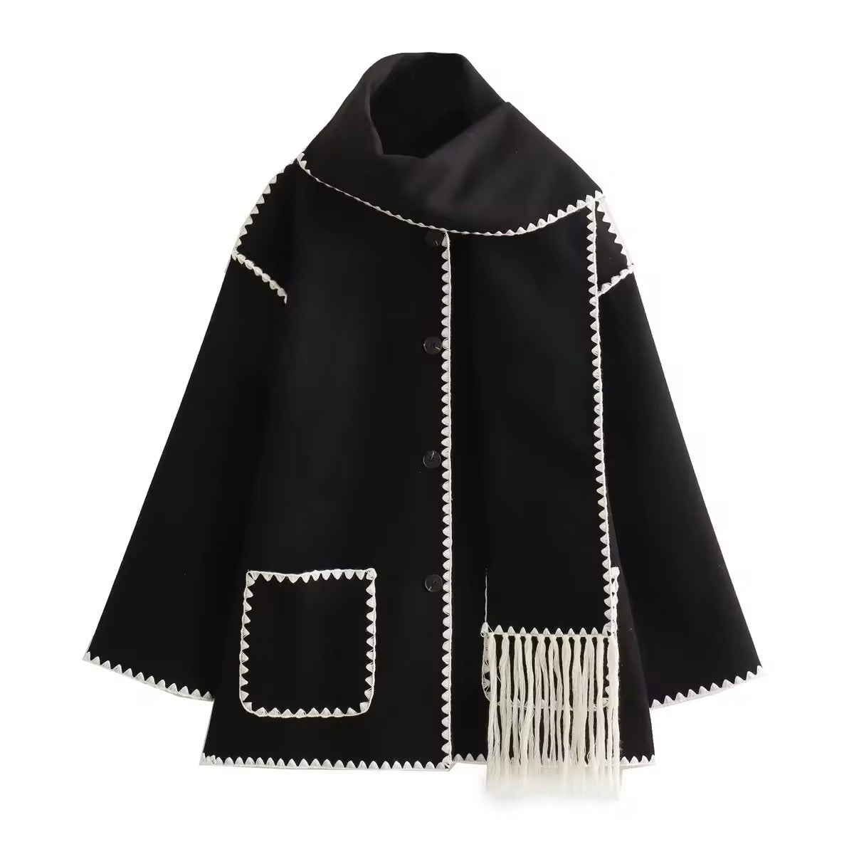 Antoinette - Chic Tweed Wool Coat