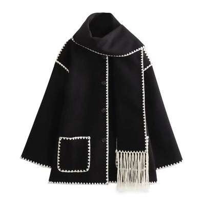 Antoinette - Chic Tweed Wool Coat