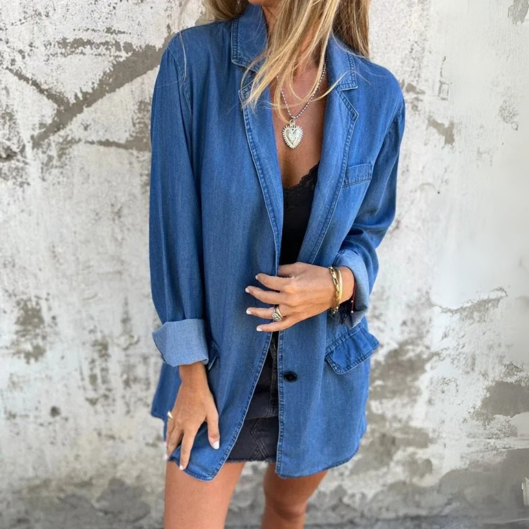 Mireia - Cozy Winter Denim Blazer
