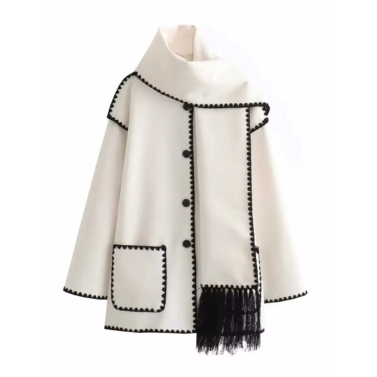 Antoinette - Chic Tweed Wool Coat