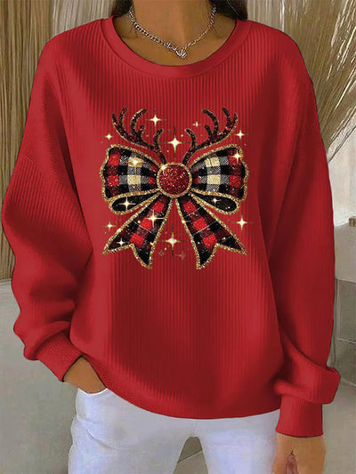 Elin - Festive Bow Knit Sweater