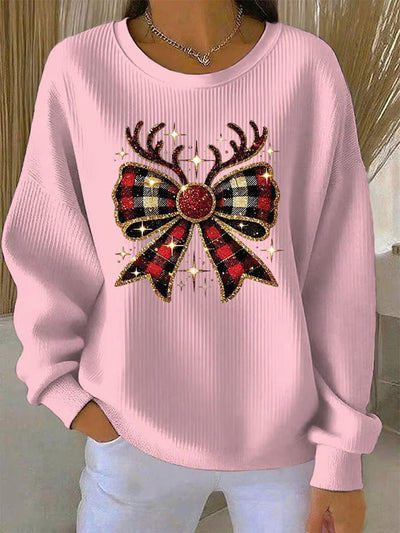 Elin - Festive Bow Knit Sweater