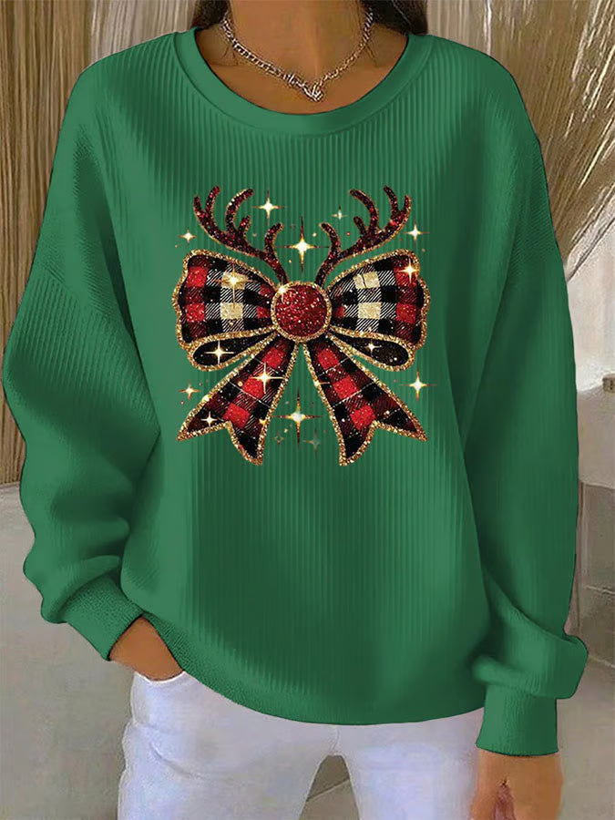 Elin - Festive Bow Knit Sweater