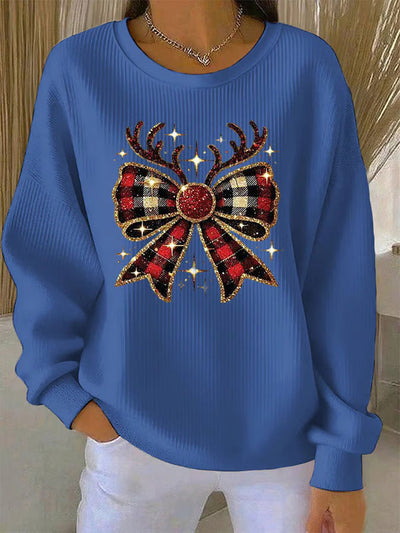 Elin - Festive Bow Knit Sweater