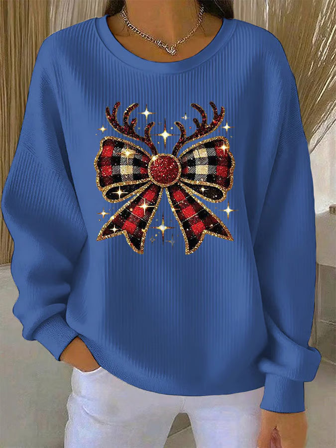Elin - Festive Bow Knit Sweater