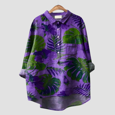 Frida - Artistic Dog Print Blouse