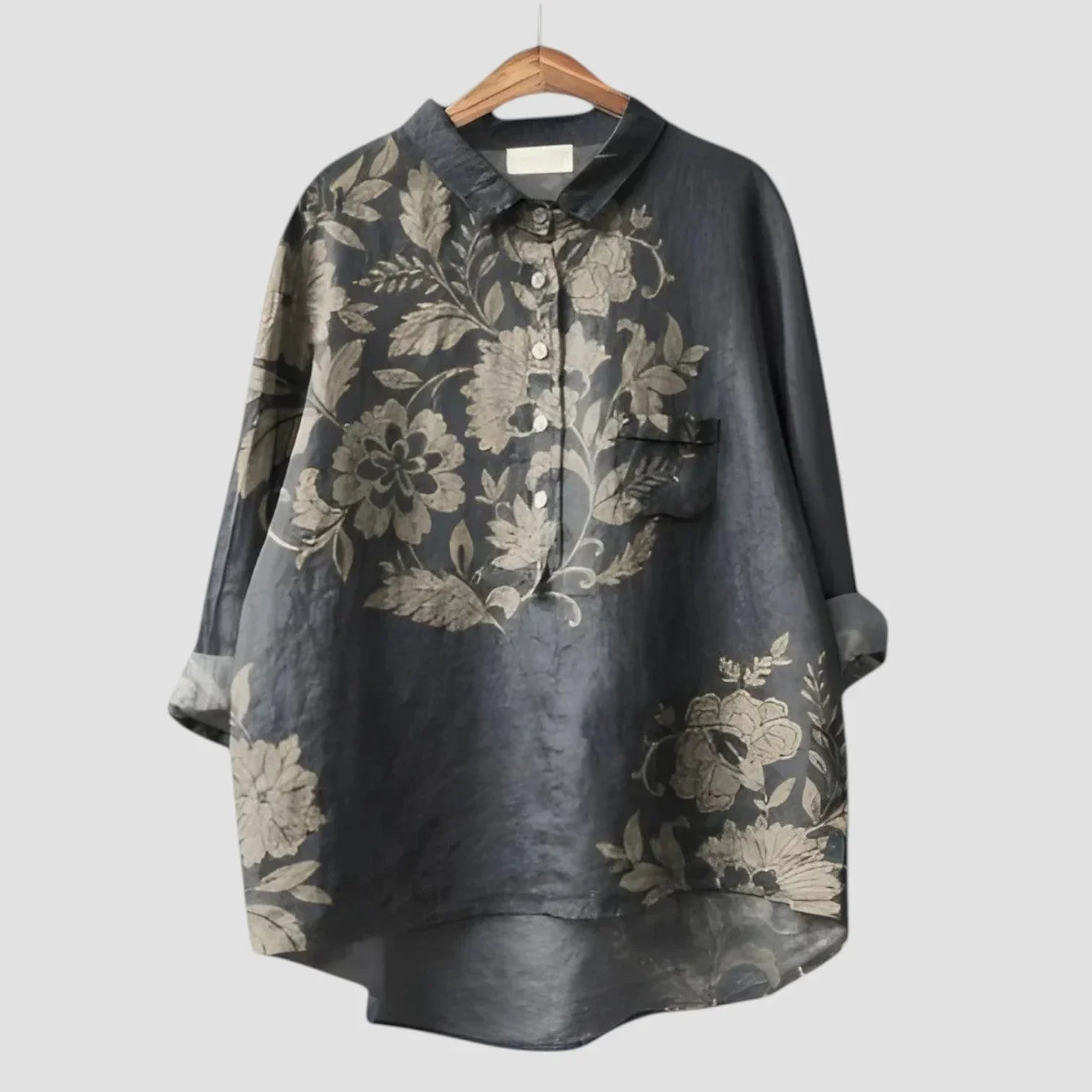 Frida - Artistic Dog Print Blouse