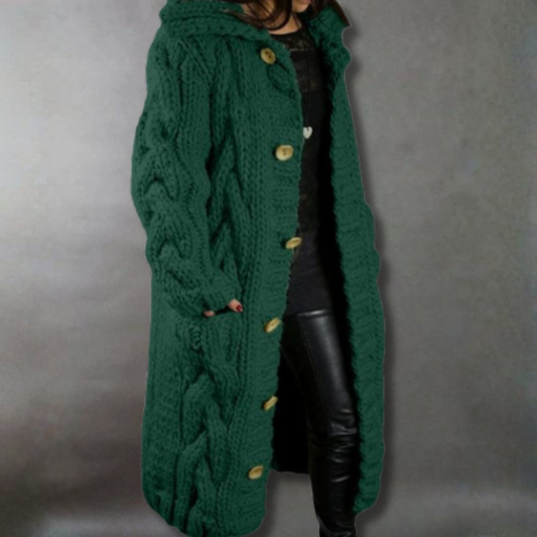 Karina - Cozy Cable-Knit Coat
