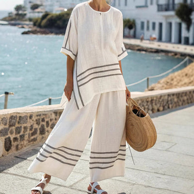 Celeste - Effortless Striped Lounge Set