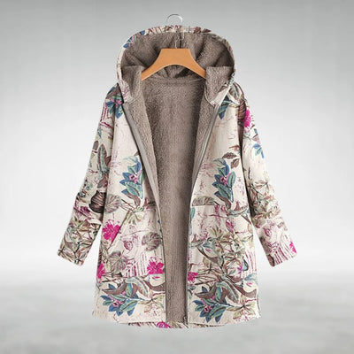 Kaysa - Stylish Floral Fleece Jacket