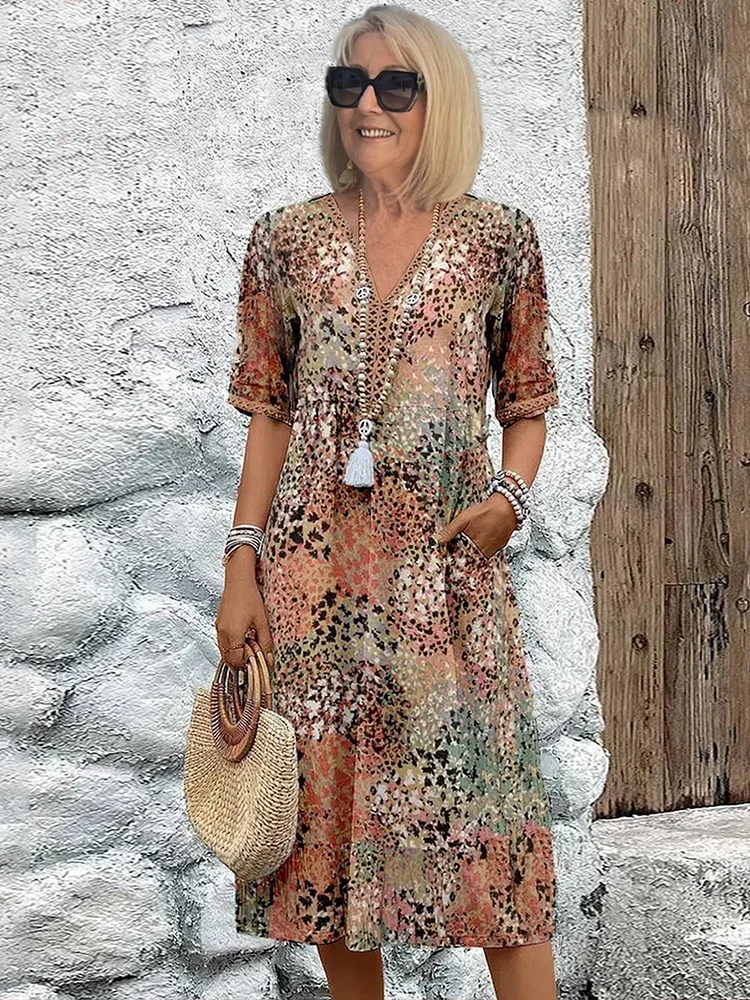 Harper - Vibrant Floral Midi Dress