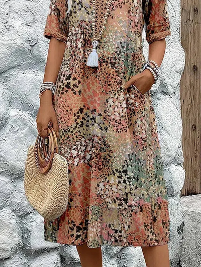 Harper - Vibrant Floral Midi Dress