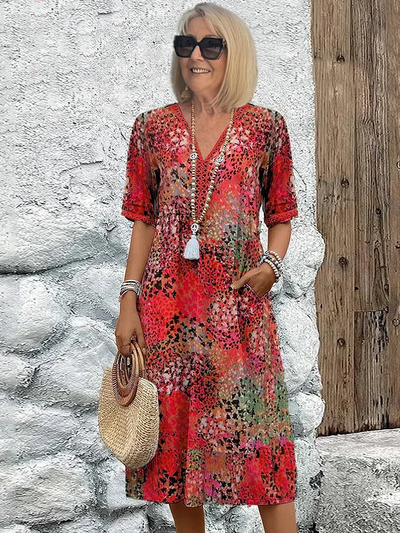 Harper - Vibrant Floral Midi Dress
