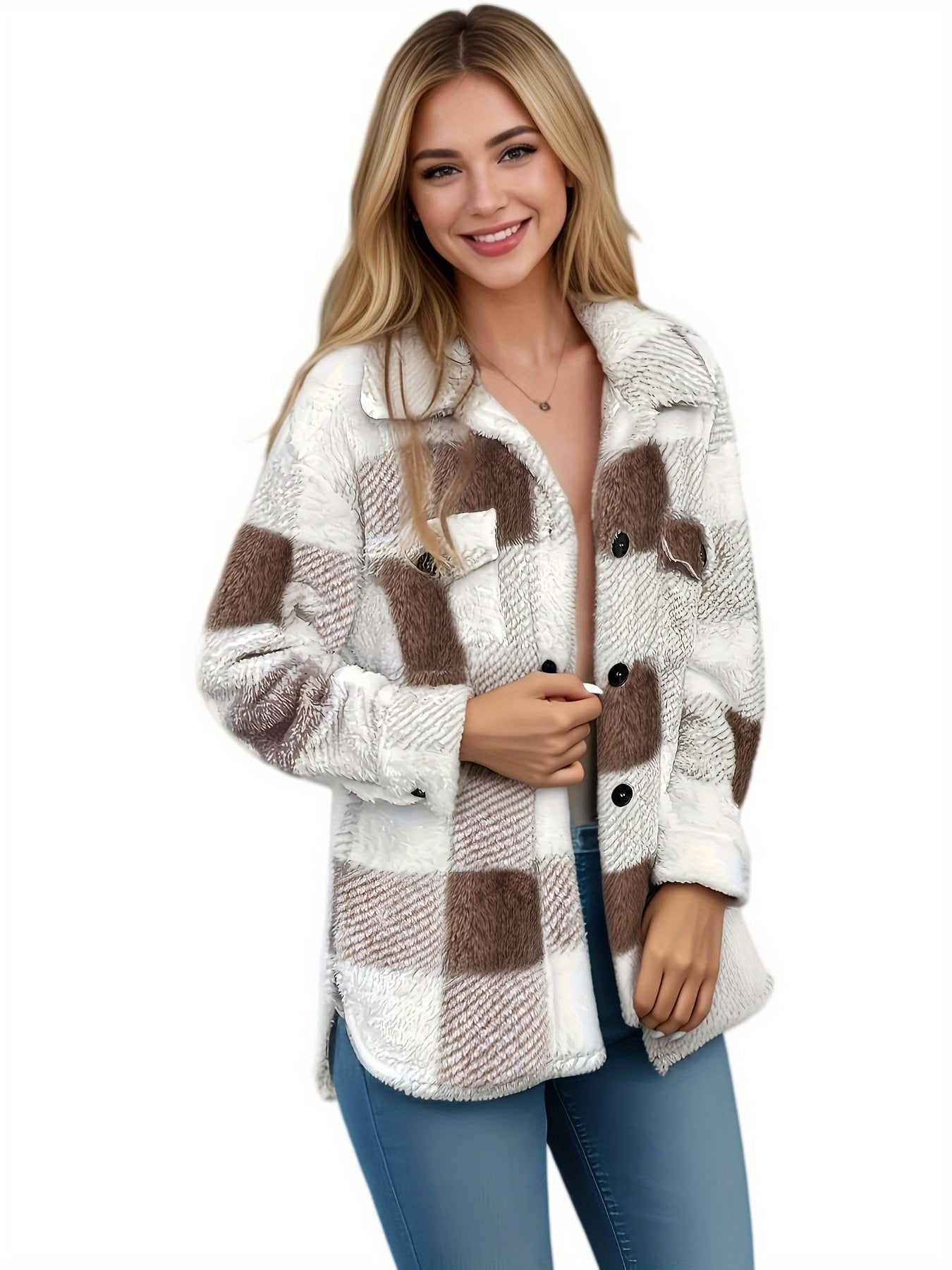 Doreline - Cozy Checkered Jacket