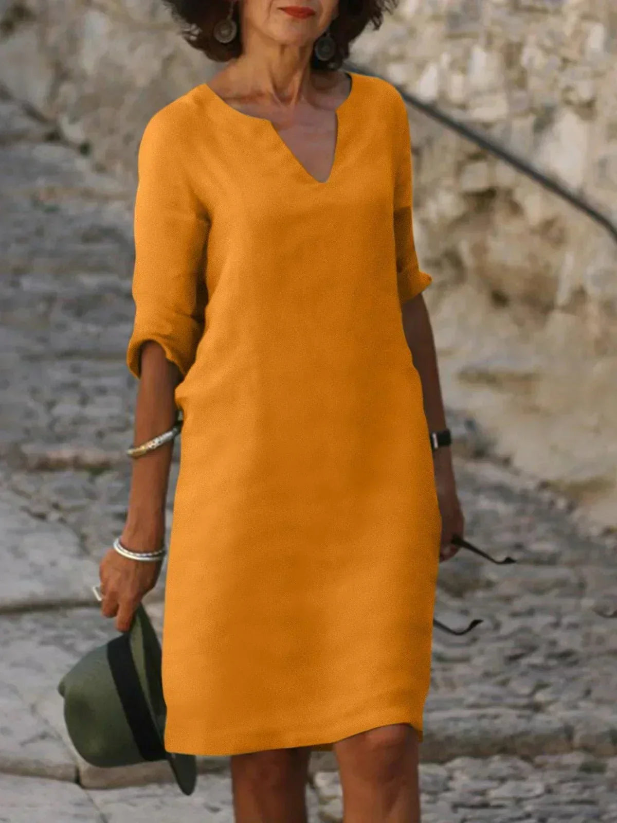 Josette - Elegant V-Neck Dress
