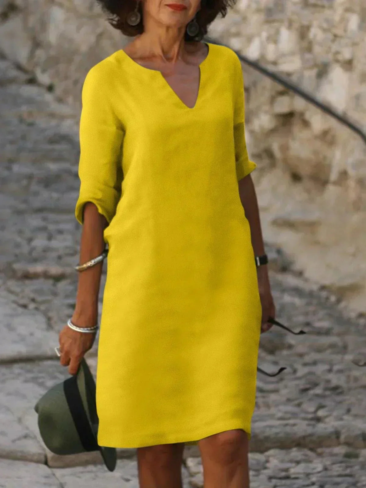 Josette - Elegant V-Neck Dress